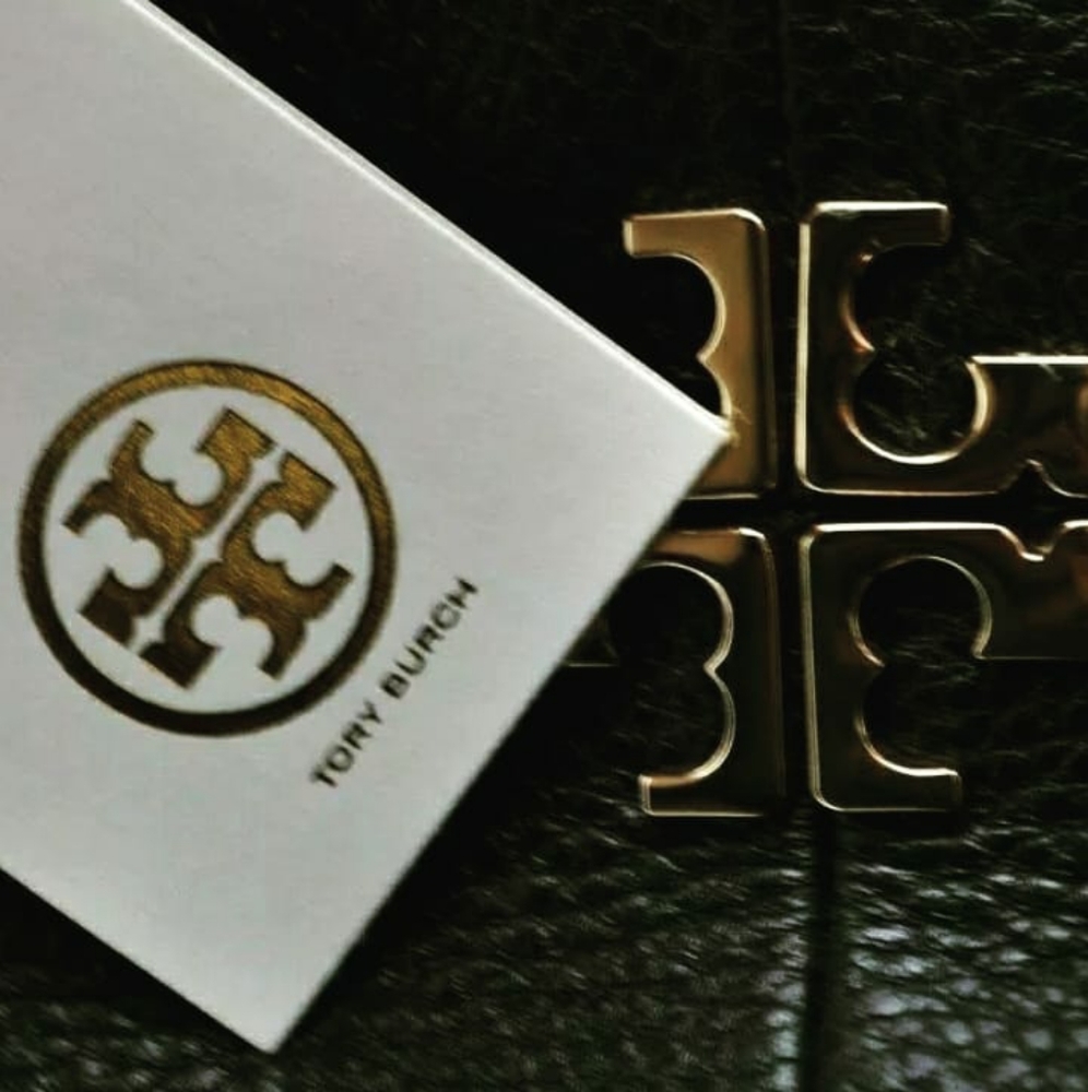 Tory Burch💜Black Genuine Leather Shoulder Bag - Picture 5 of 5